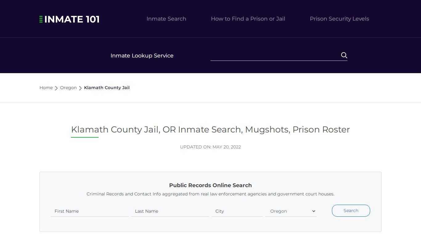 Klamath County Jail, OR Inmate Search, Mugshots, Prison Roster